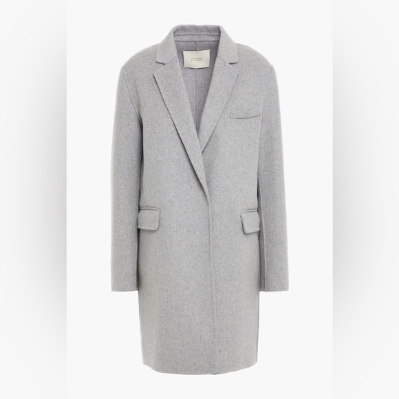 Maje - Galami double faced wool coat in light grey. Brand new condition T36 - Picture 3 of 5